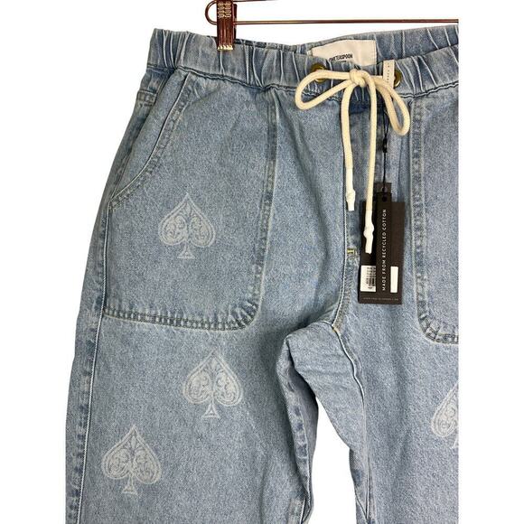 One Teaspoon Ace Boyfriend Shabbies in Best Blue Recycled Cotton NWT Size Large - Picture 5 of 11